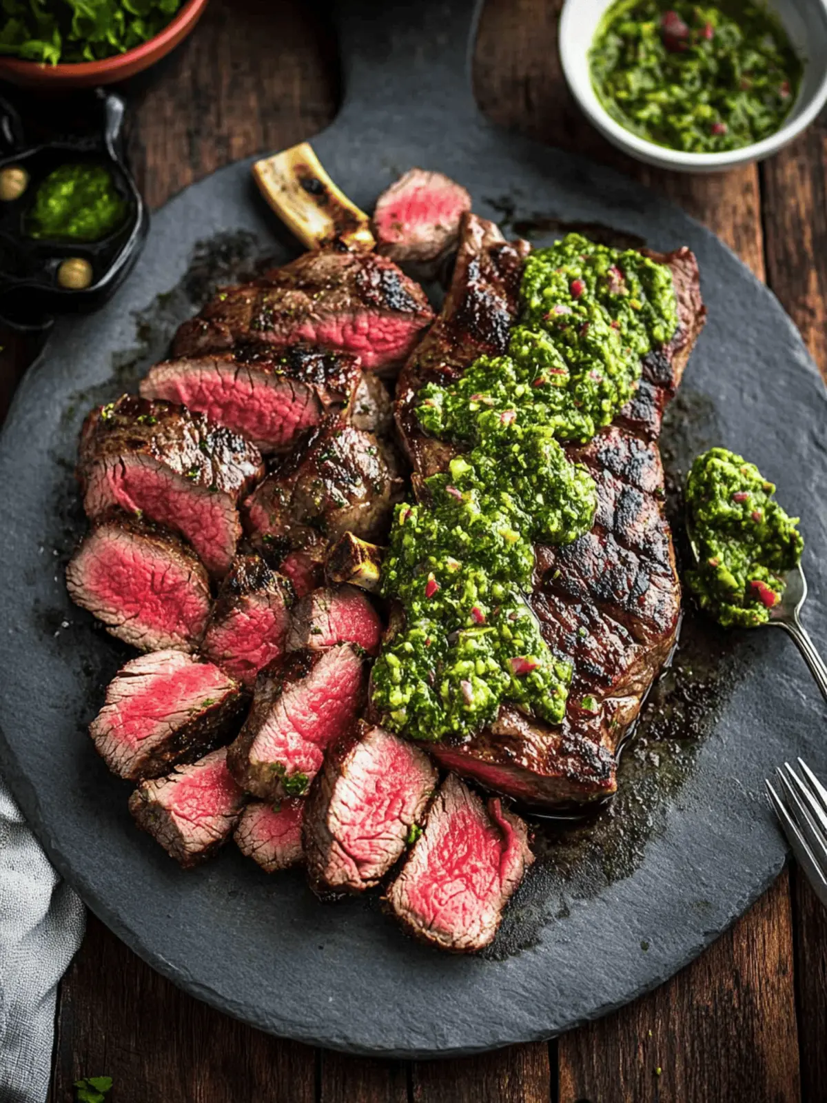 Pan-Seared Picanha with Chimichurri Sauce