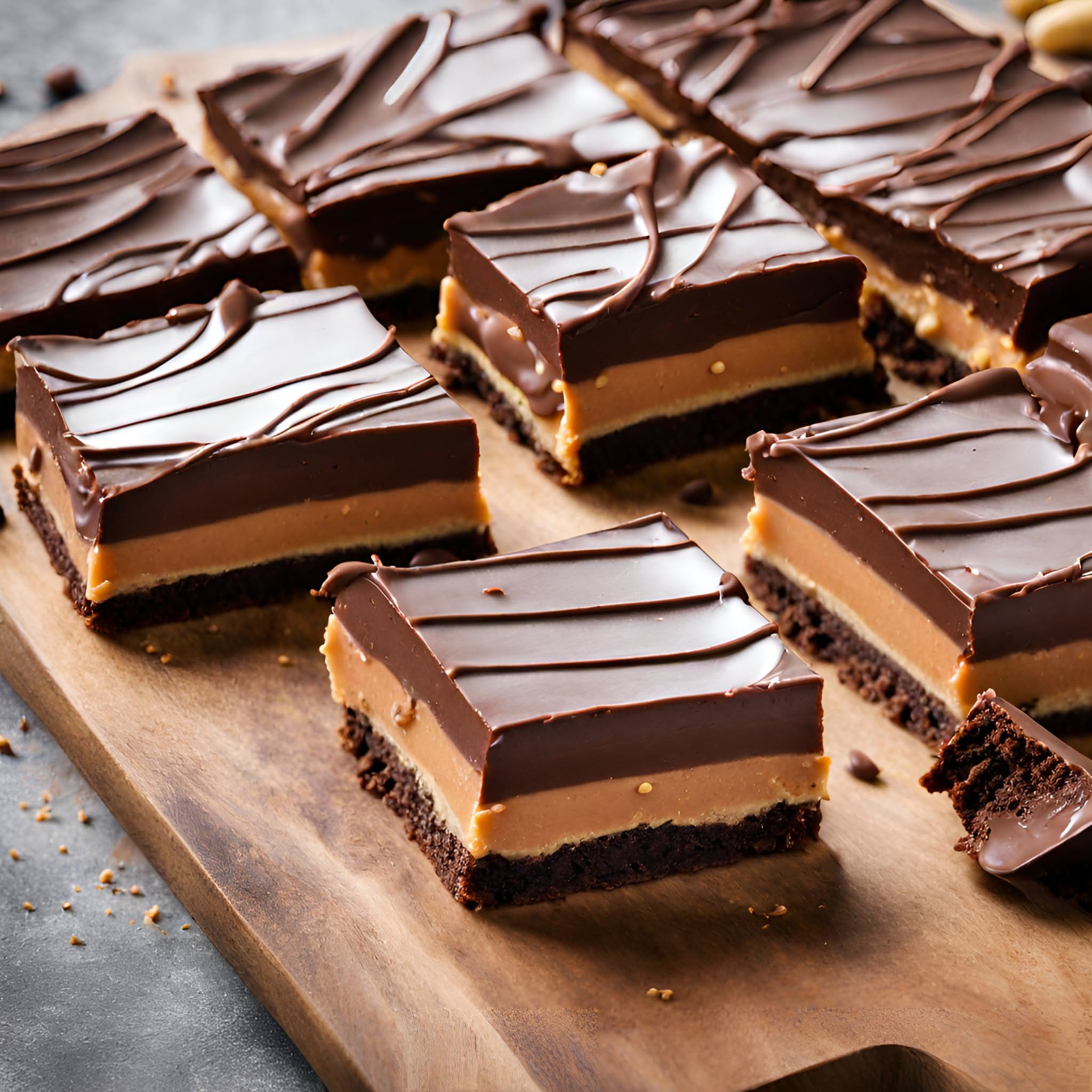 No-Bake Chocolate and Peanut Butter Slice