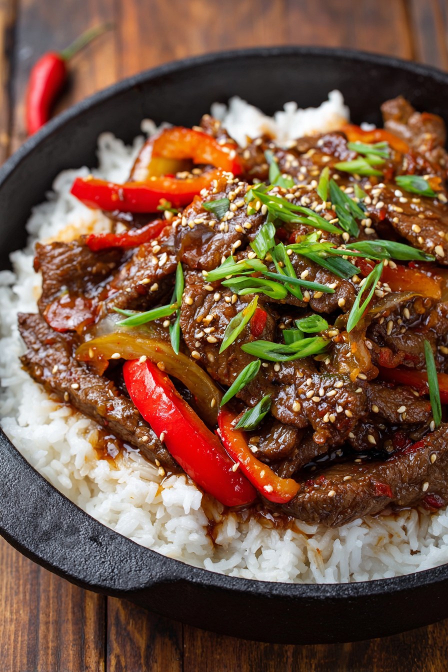 Spicy Korean-Inspired Beef Stir Fry with Regional Gochujang Sauce