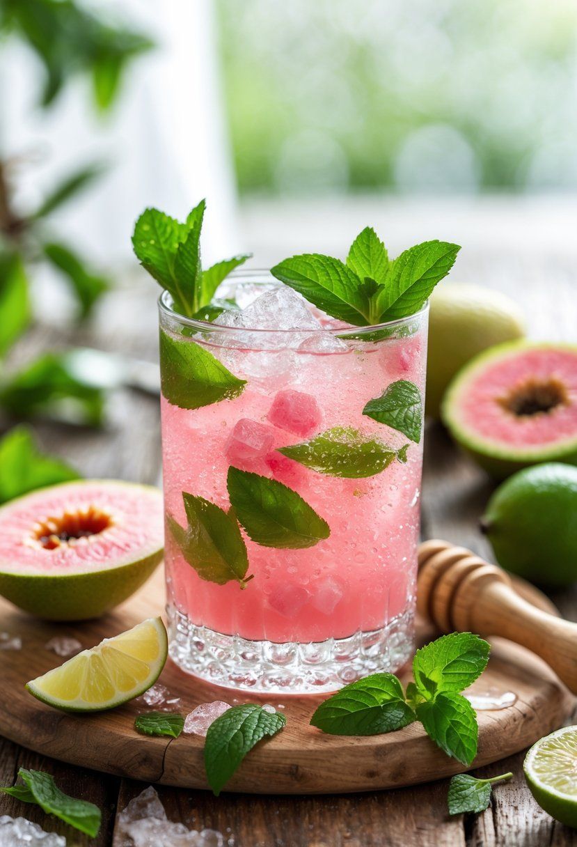 Frozen Guava Mojito with Fresh Mint