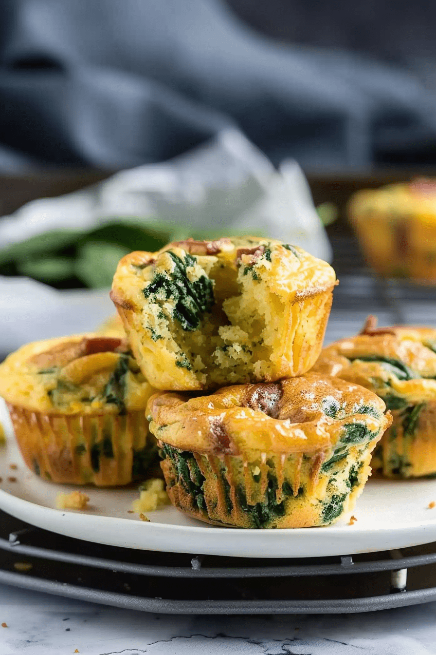 Java Swing-Inspired Cheesy Spinach Egg Muffins