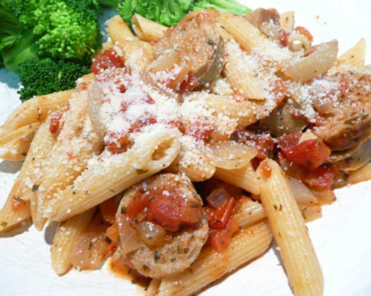 One-Pot Italian Sausage Penne with Roasted Cherry Tomatoes