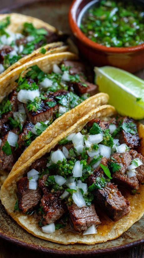 Chipotle Lime Carne Asada Tacos