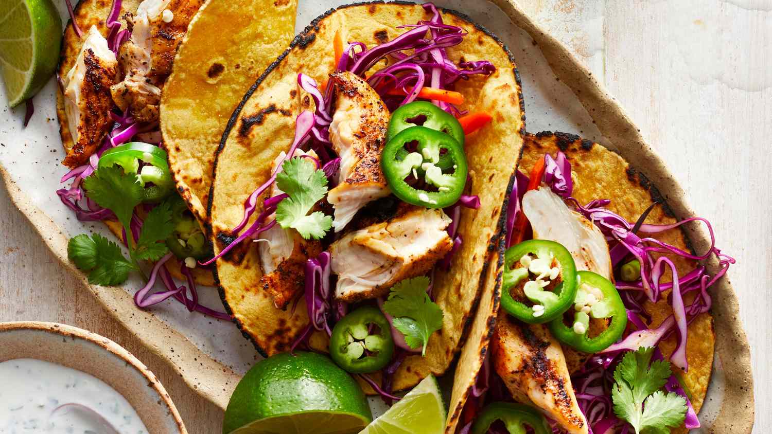 Taco Heaven Grilled Chicken Tacos with Cilantro Lime Slaw