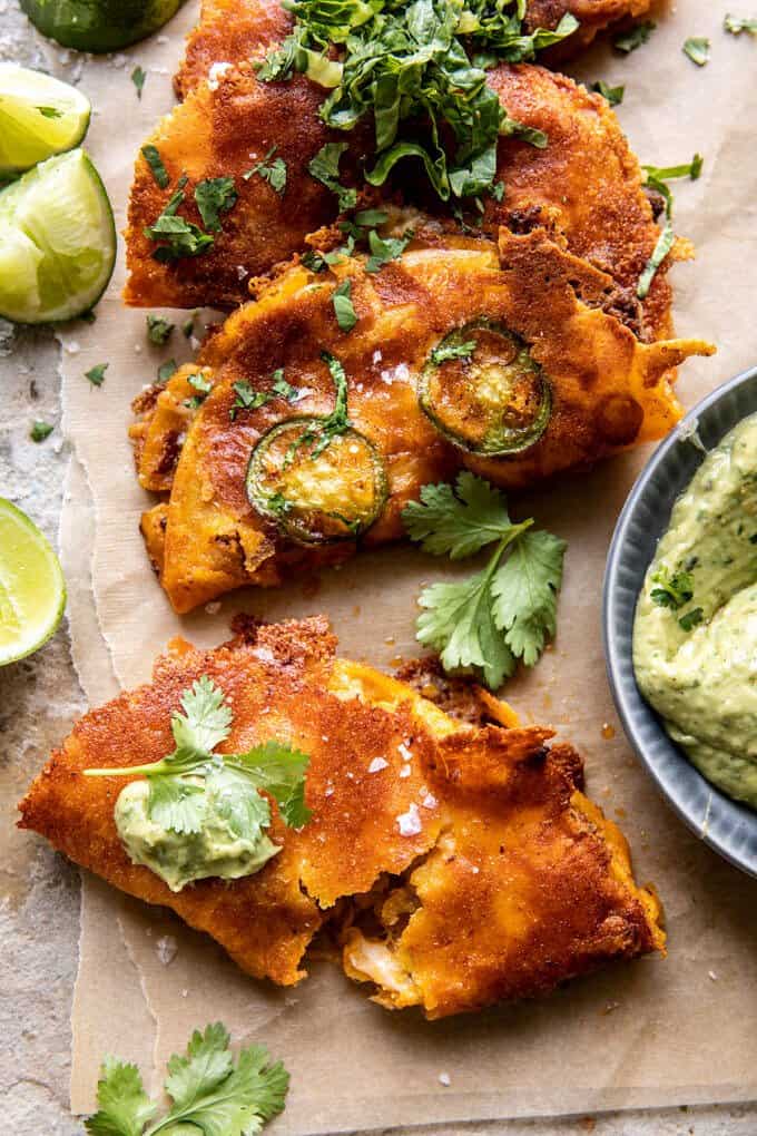 Taco Heaven-Inspired Crispy Chicken Tacos with Avocado Crema