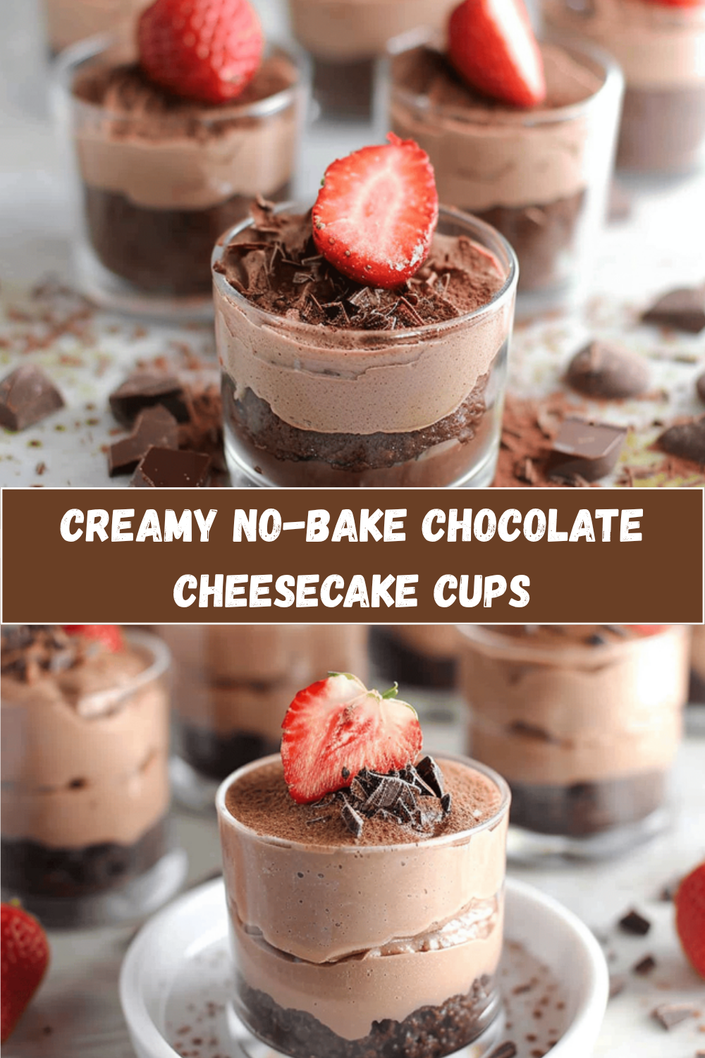 No-Bake Espresso Chocolate Cheesecake Cups