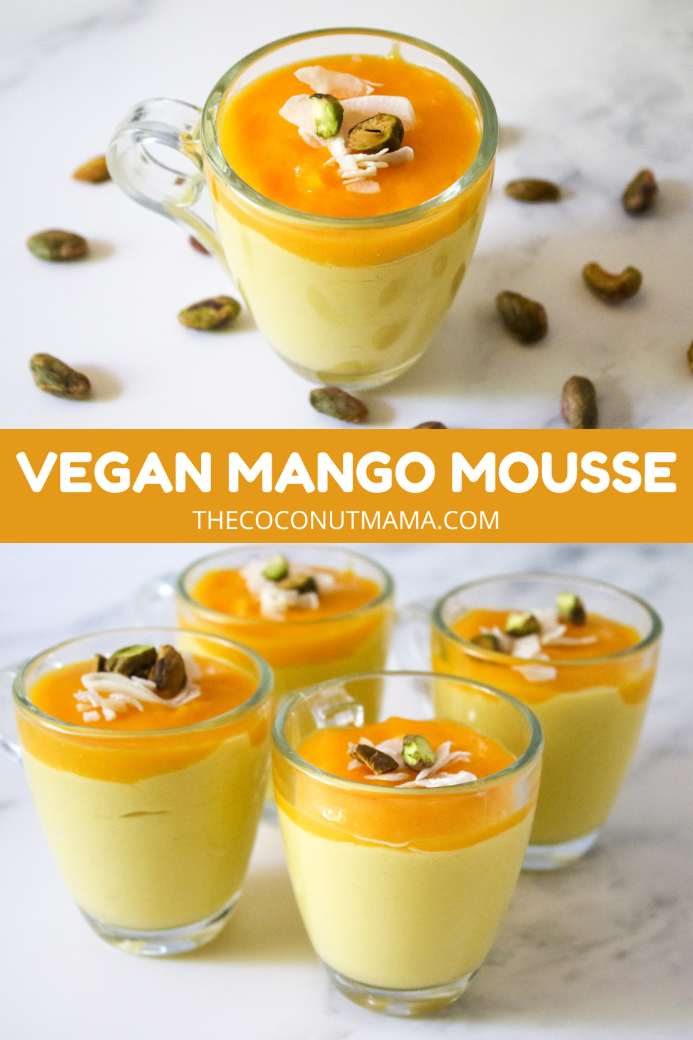 No-Bake Vegan Mango Coconut Pudding
