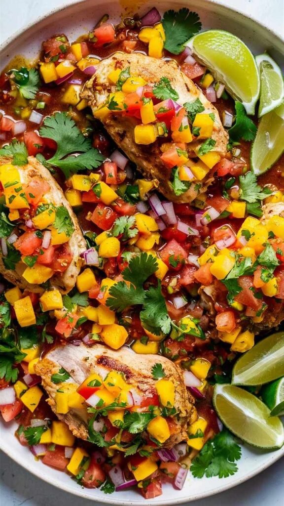 Taco-Style Grilled Chicken with Mango Salsa