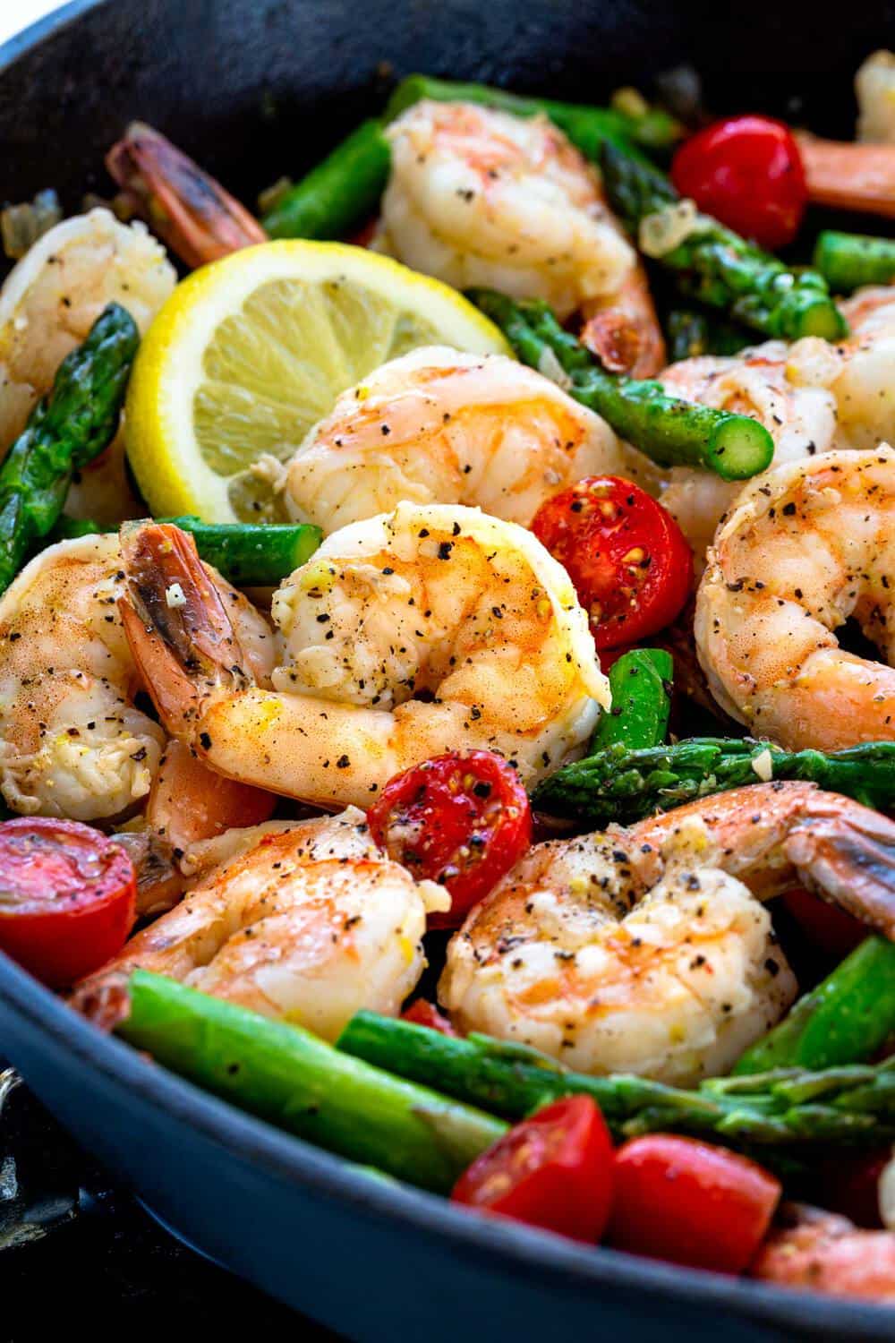 Lemon-Herb Shrimp Skillet with Asparagus