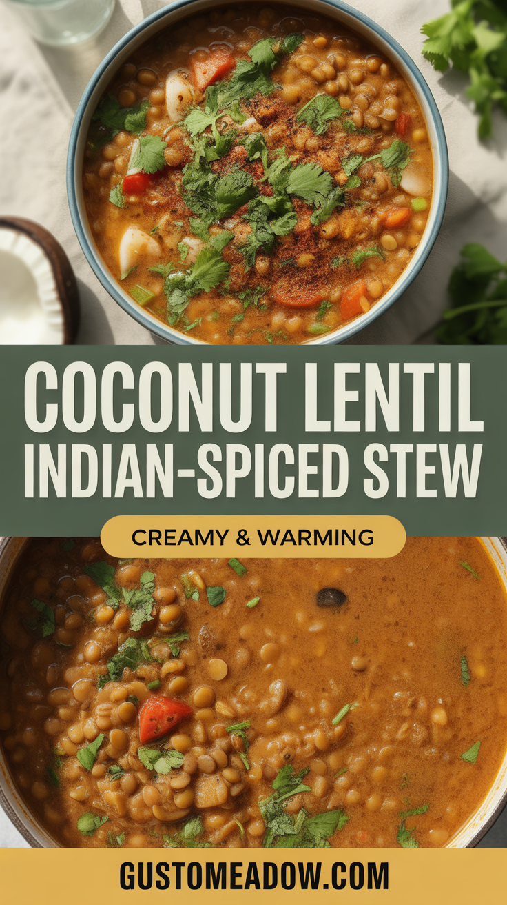 Hidden-Spiced Vegan Lentil Stew with Coconut and Turmeric