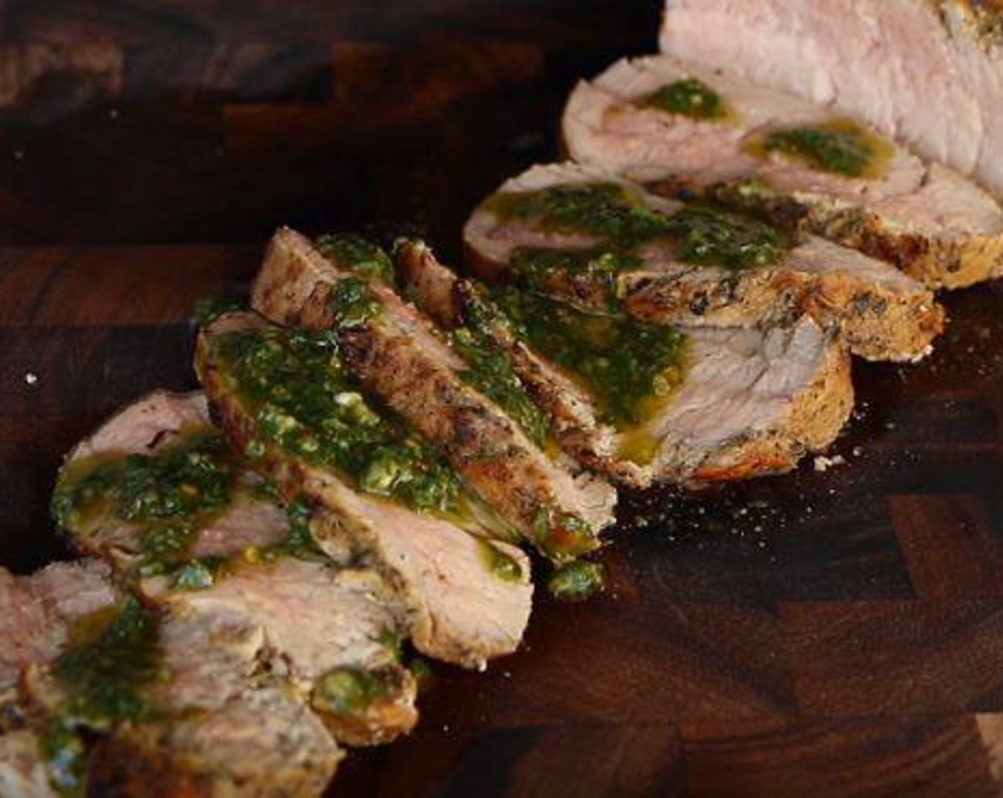 Parmesan-Crusted Pork Tenderloin with Chimichurri Sauce