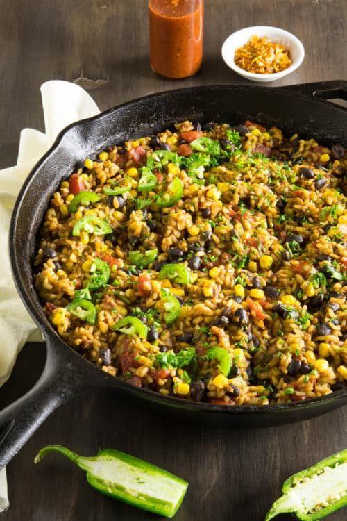 One-Pot Spicy Chorizo and Black Bean Rice