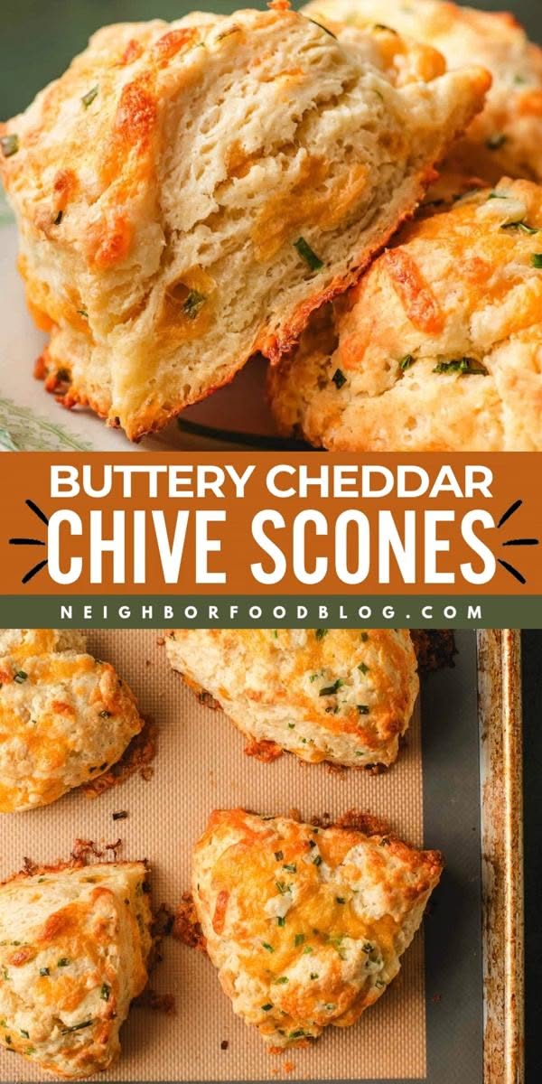 Chive and Cheddar Savory Breakfast Scones
