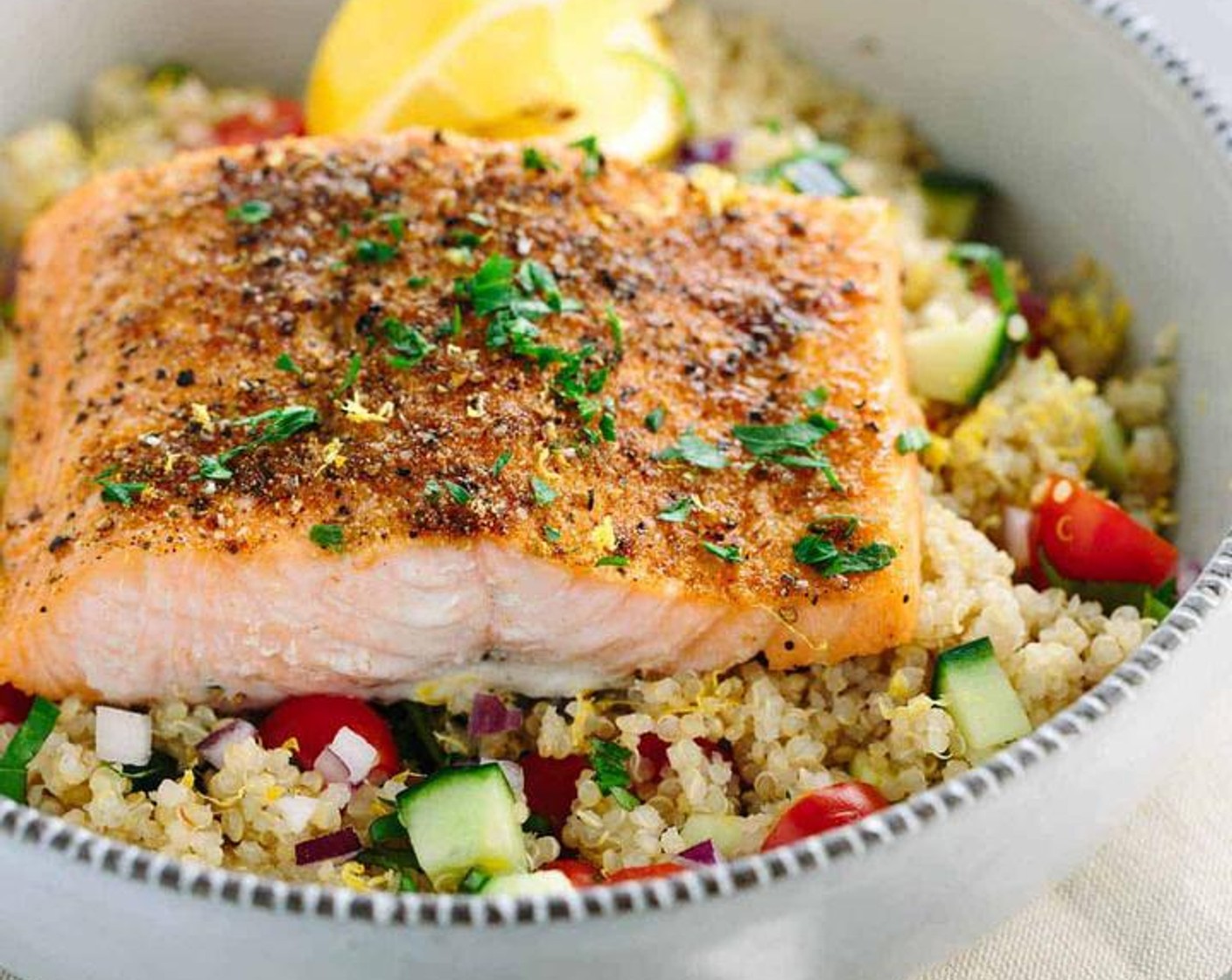 Sterling Spiced Salmon with Quinoa