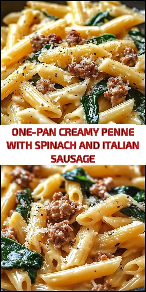 One-Pot Italian Sausage and Spinach Penne