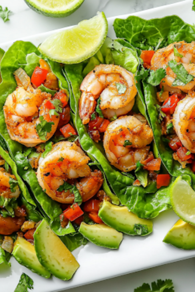 Shrimp and Avocado Summer Wraps with Cilantro Lime Dressing