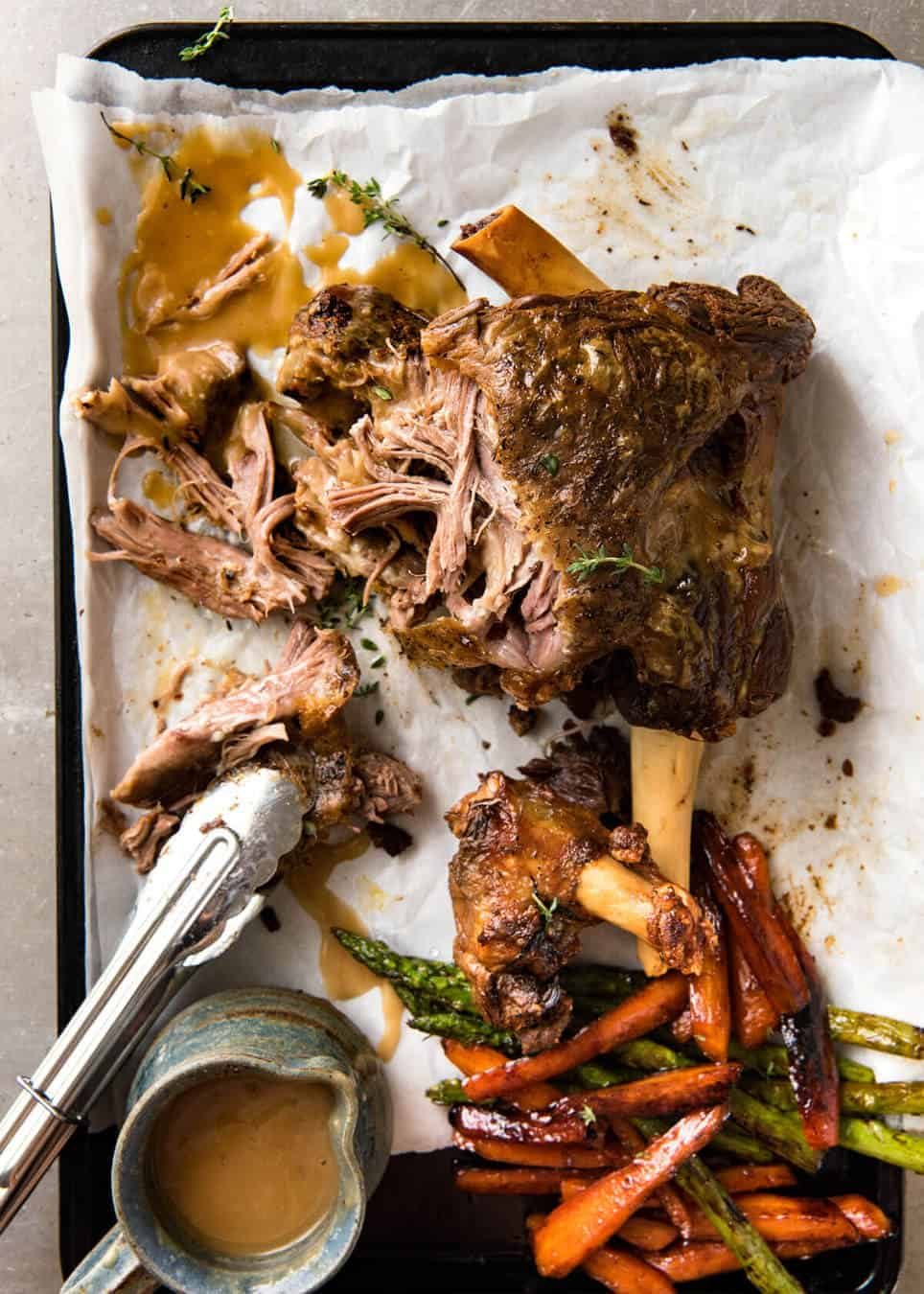 Slow-Cooked Lamb Shoulder with Finger Lime and Rosemary