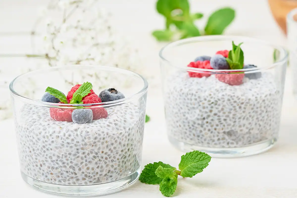 Electrolyte-Boosting Chia Seed Pudding with Berries