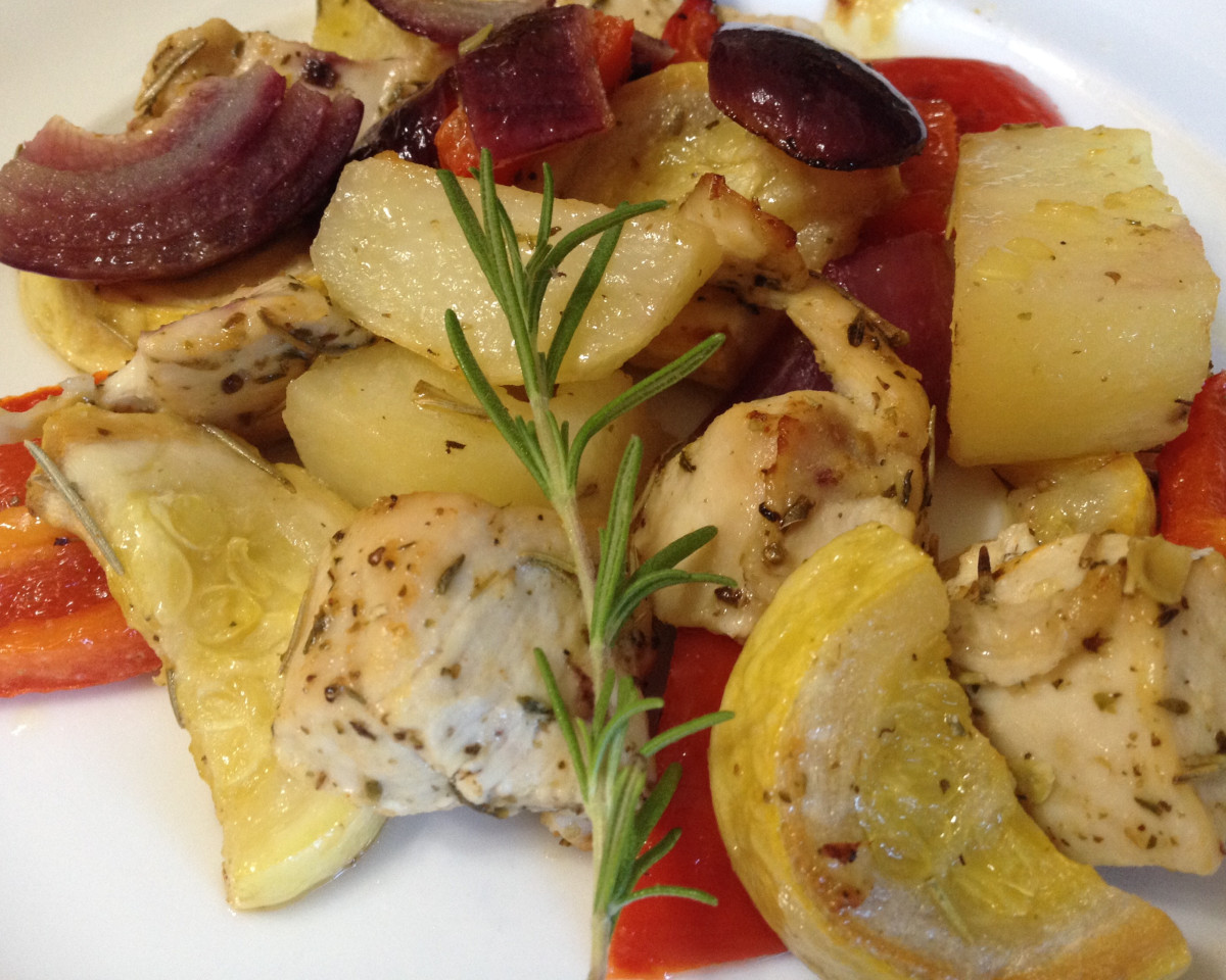 Lemon-Herb Baked Chicken with Rosemary