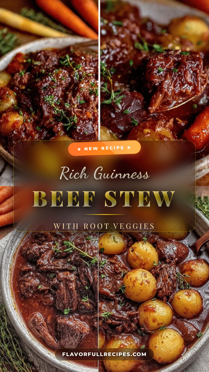 Beef and Guinness Slow Cooker Stew with Root Vegetables
