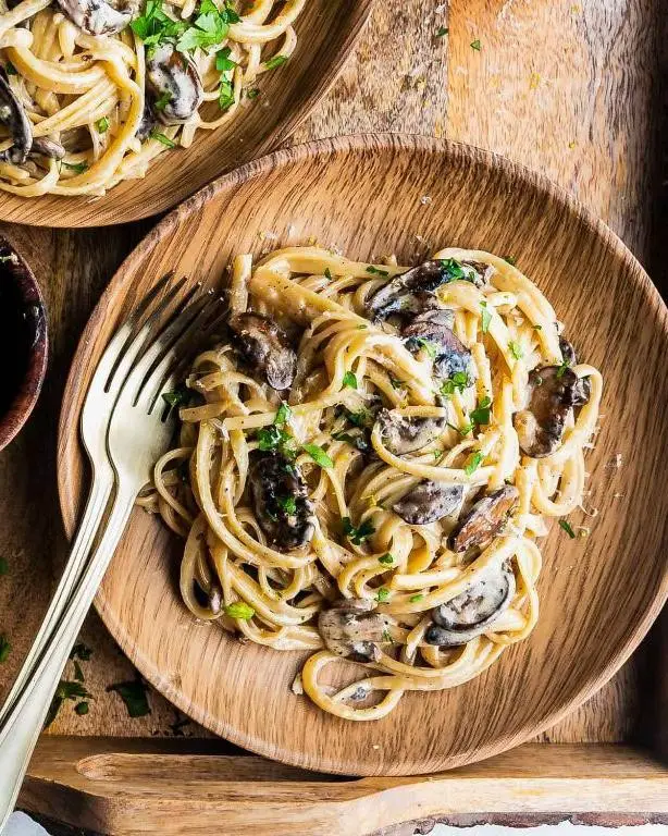 Italian Mushroom and Truffle Pasta with Parmesan