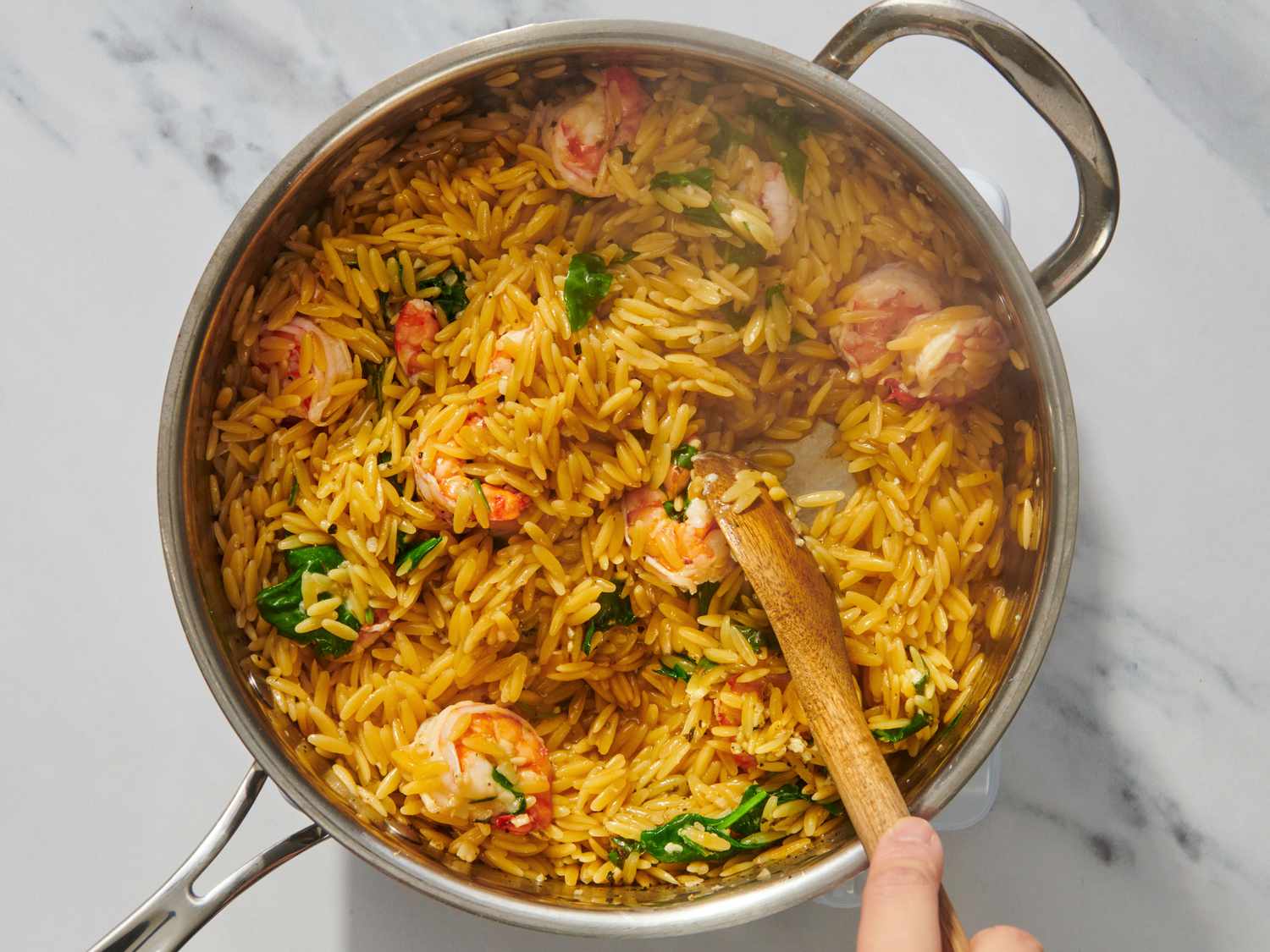 One-Pot Lemon Garlic Shrimp Orzo