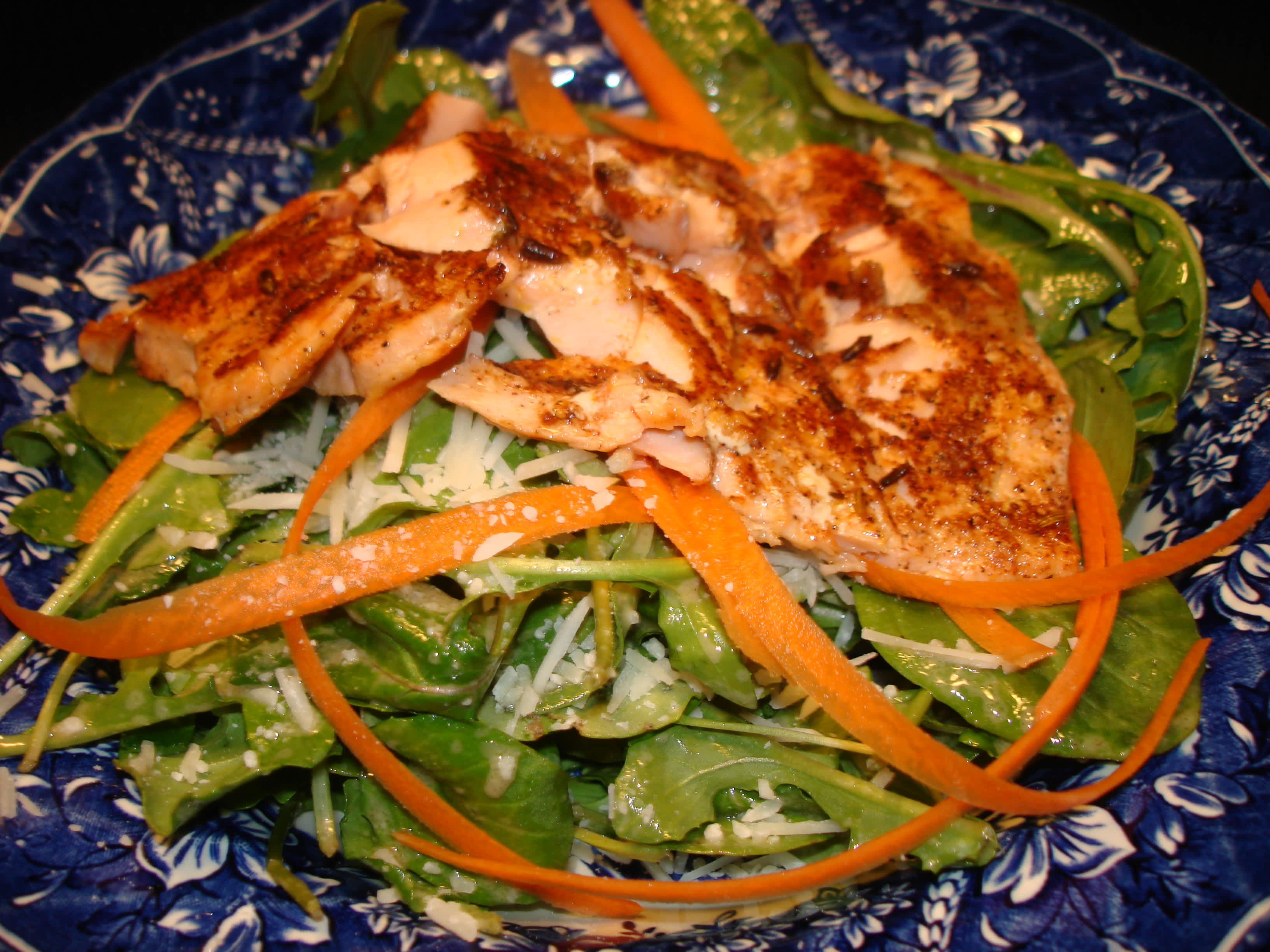 Citrus-Glazed Salmon with Arugula Salad