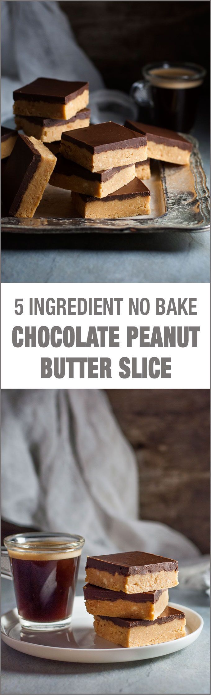 No-Bake Chocolate and Peanut Butter Slice Inspired by Australian Candy