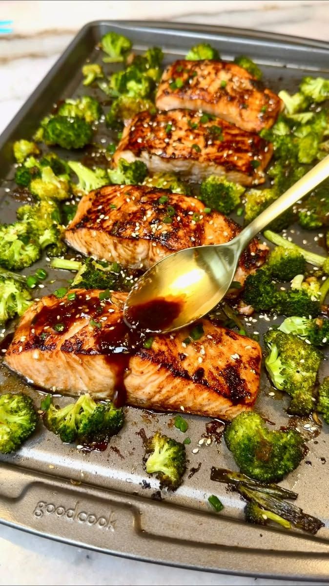 Pan-Seared Salmon with Ginger-Soy Glaze and Sesame Vegetables