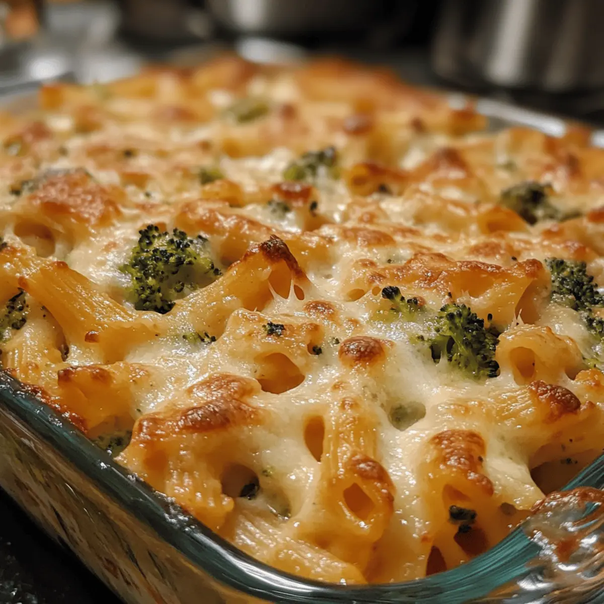 Oven-Baked Cheesy Broccoli Pasta Casserole