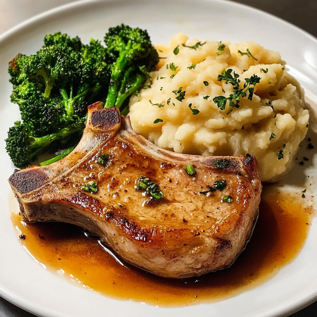Pan-Seared Pork Chops with Angostura Cocoa Bitters Glaze