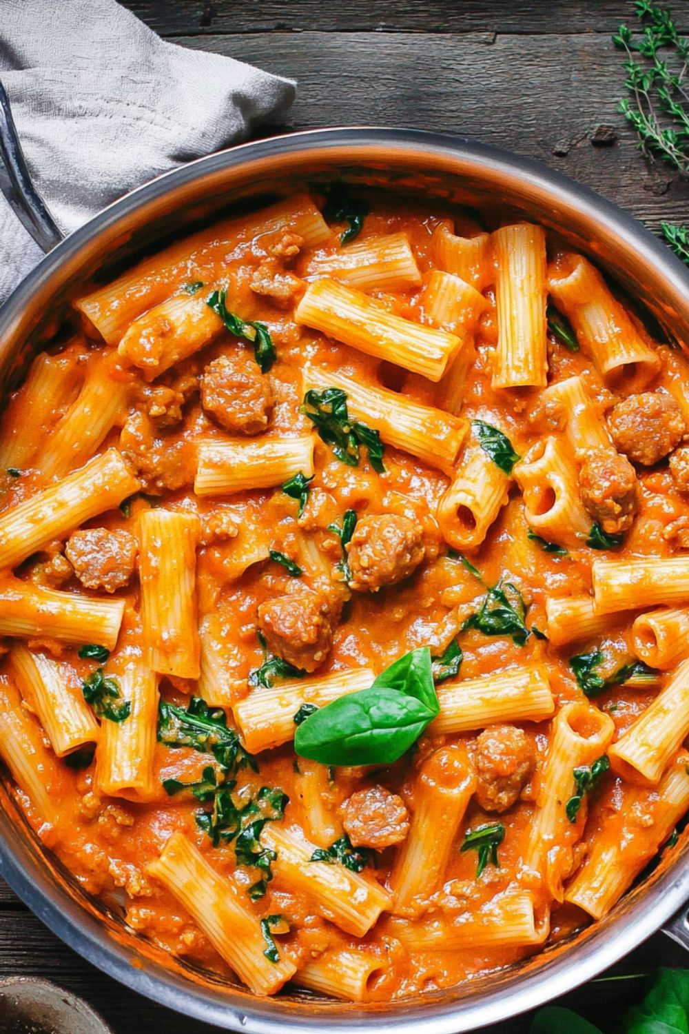One-Pot Italian Sausage and Spinach Casserole