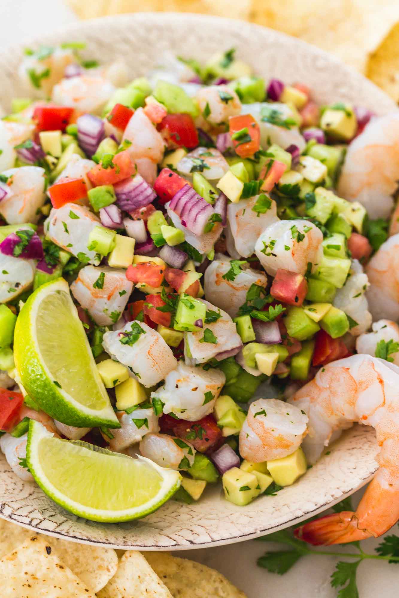 Avocado and Shrimp Ceviche with Lime