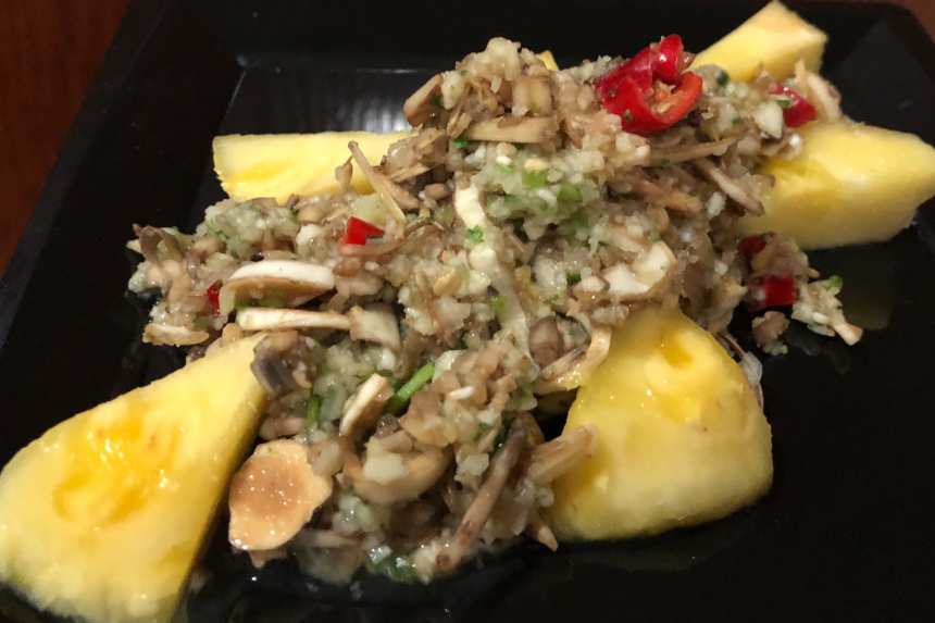 Banana Flower Salad with Roasted Peanuts and Lime Dressing