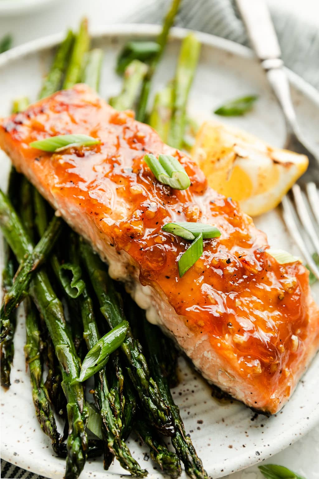 Sheet Pan Honey-Dijon Glazed Salmon with Roasted Asparagus