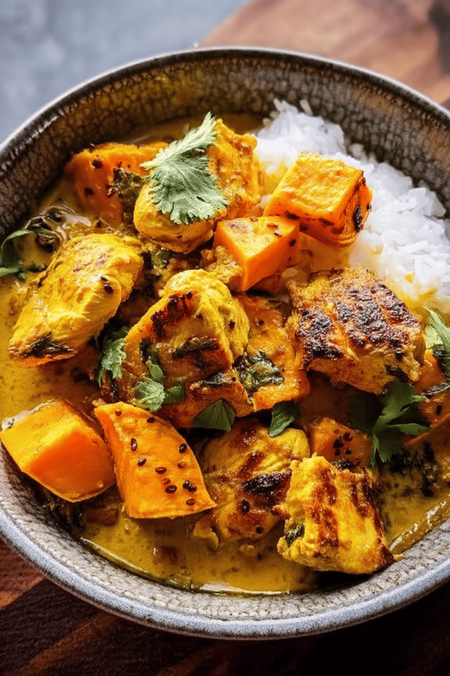 Velvety Coconut and Turmeric Curry with Sweet Potatoes