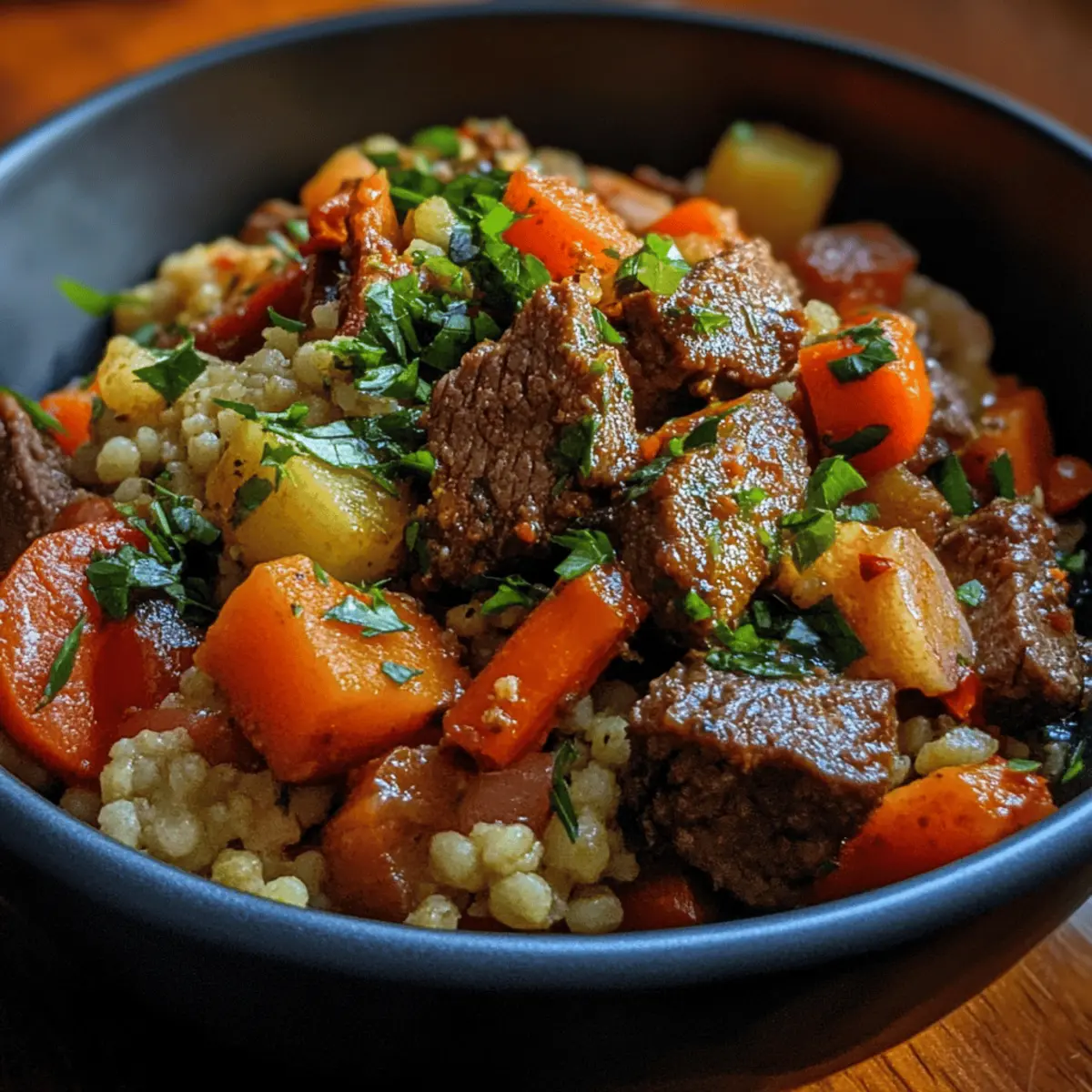One-Pot Spiced Beef and Tomato Couscous