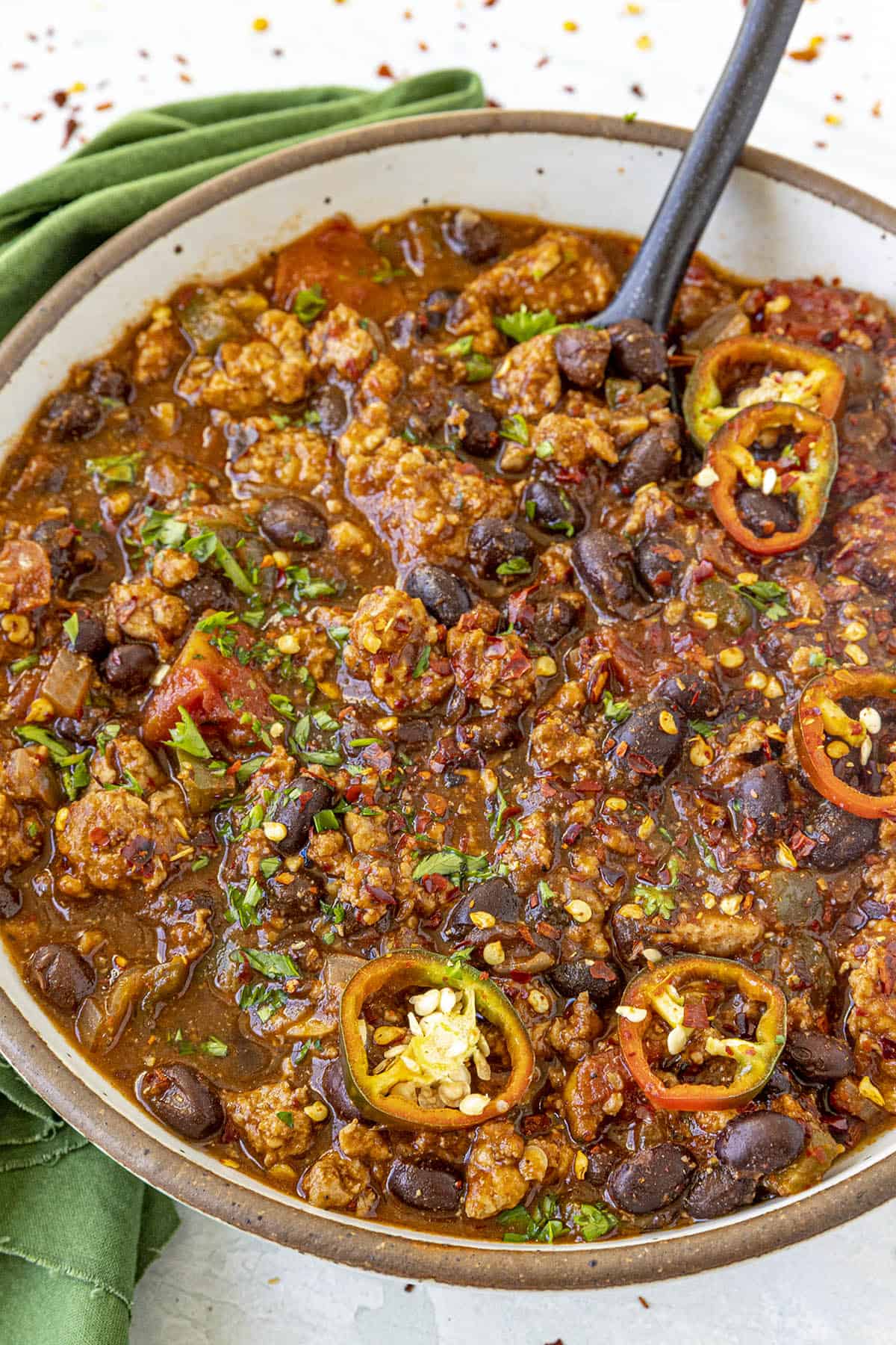 One-Pot Chili with Black Beans and Ground Beef
