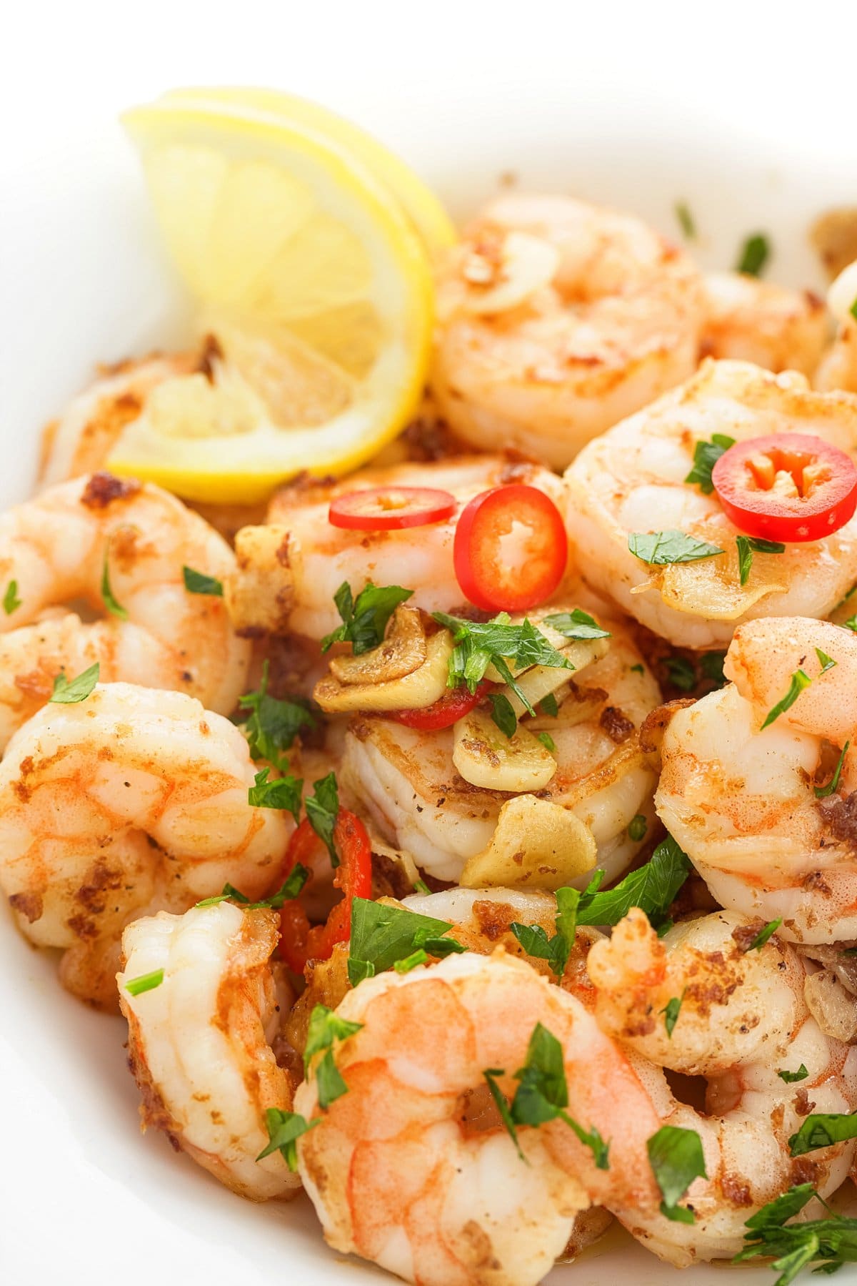 Sautéed Shrimp with Garlic-Chili and Lime