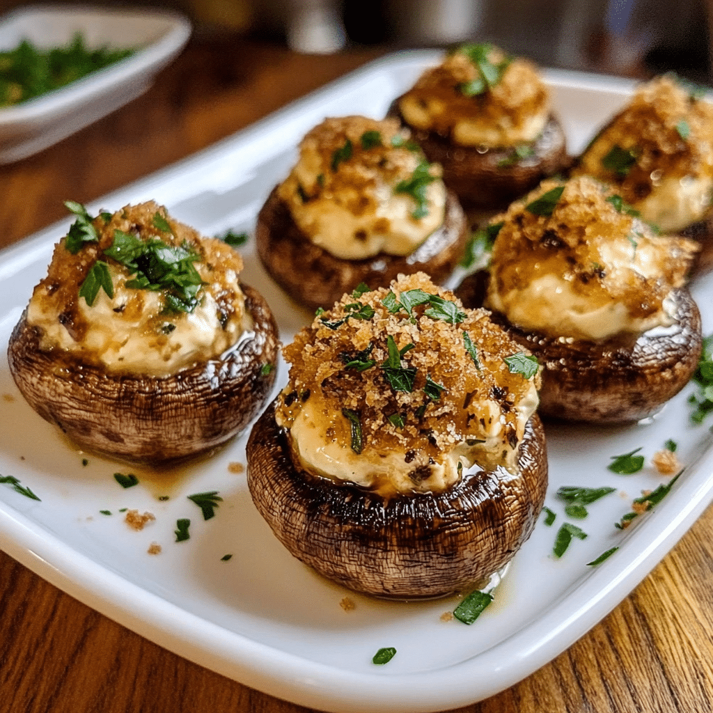 Cream Cheese and Herb-Stuffed Mushrooms