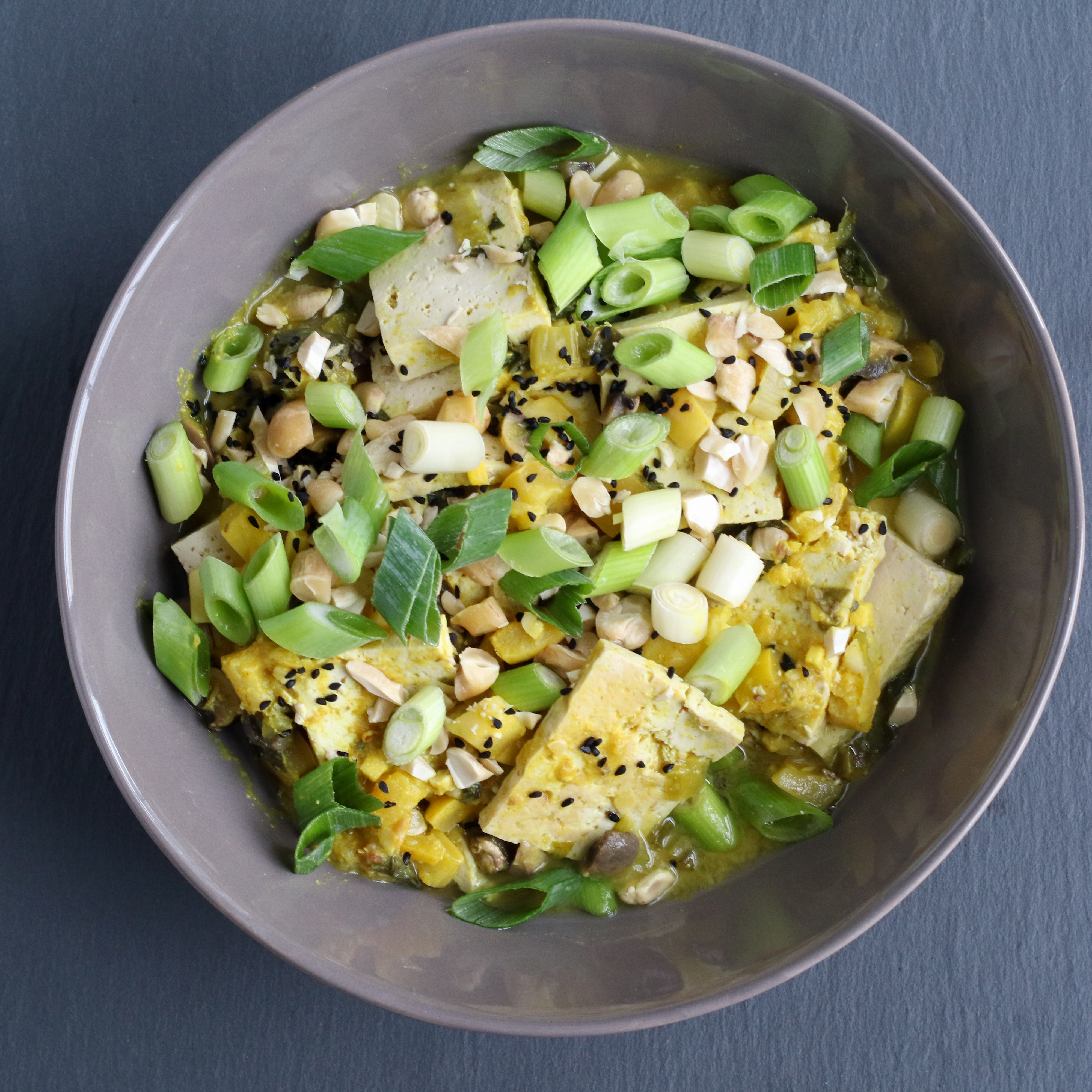 Crispy Tofu & Bok Choy Stir-Fry with Ginger-Soy Sauce