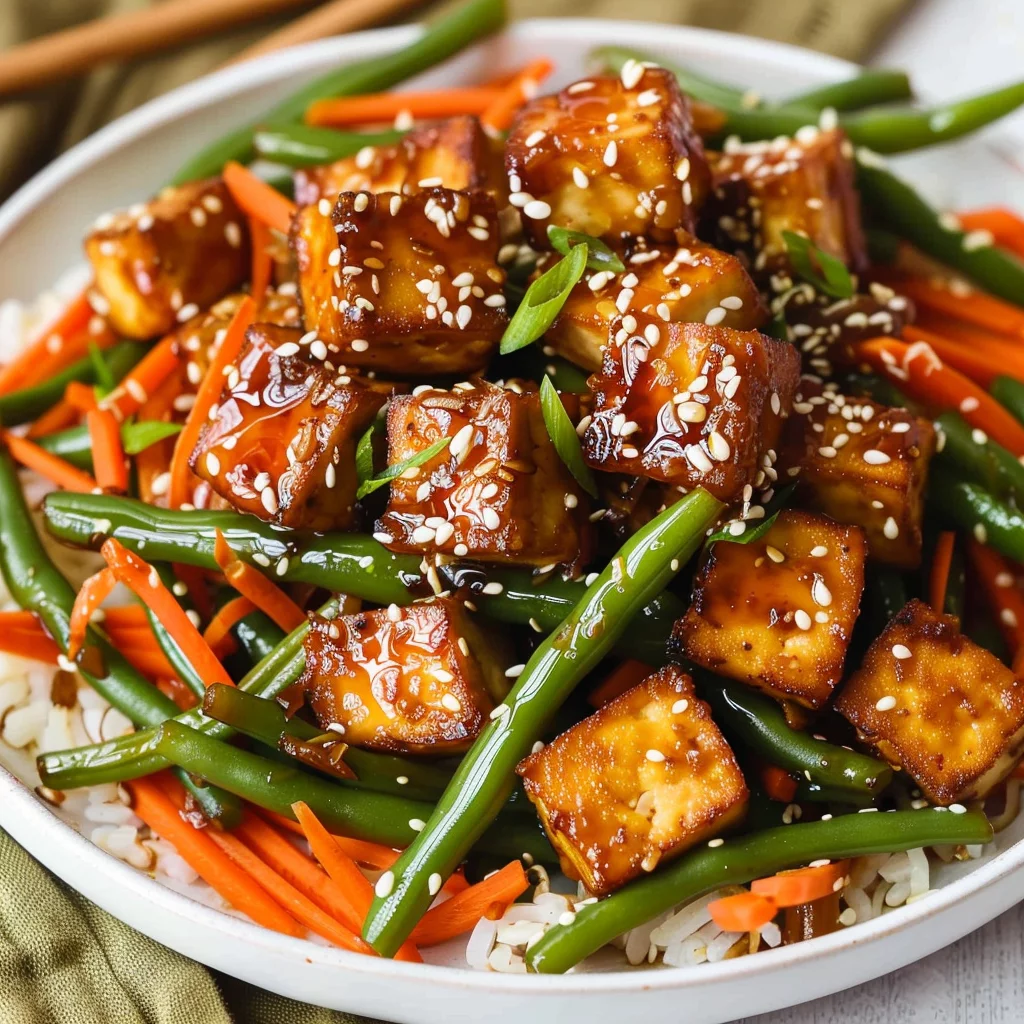 Stir-Fried Tofu with Ginger, Garlic, and Sesame
