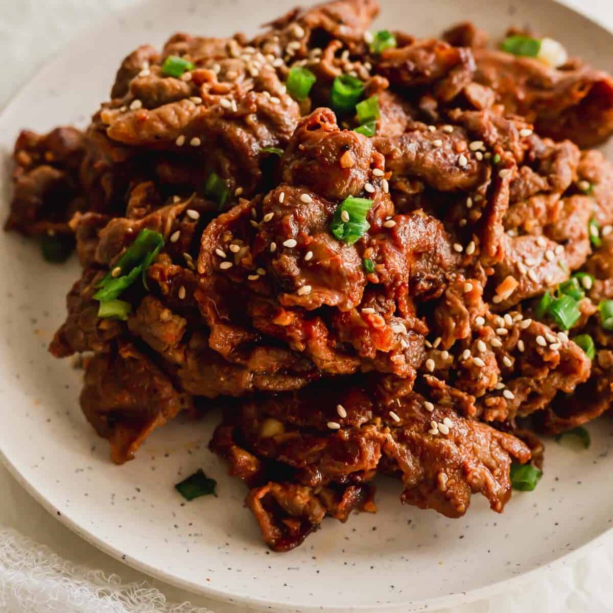 Pan-Seared Korean-Style Spicy Pork Bulgogi
