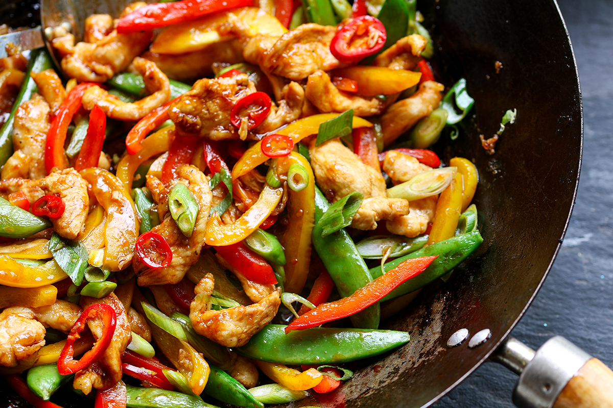 Stir-Fried Chicken with Popular Sweet and Tangy Glaze