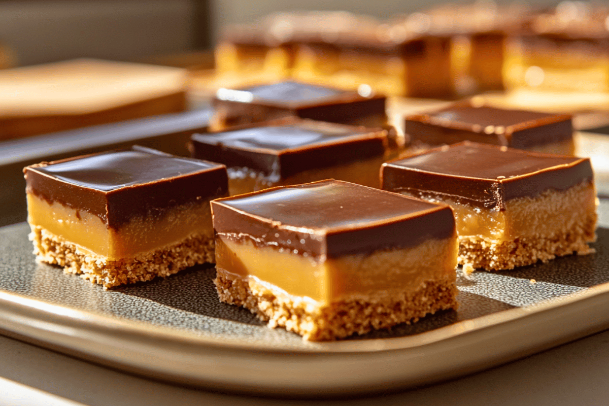 No-Bake Chocolate-Caramel Slice Inspired by Australian Candy
