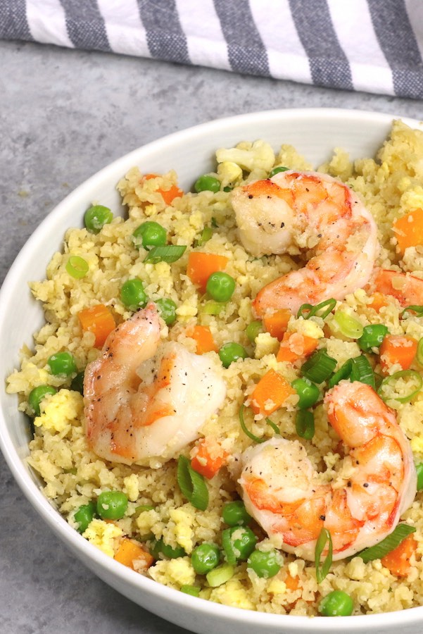 Shrimp and Cauliflower Fried Rice with Sesame and Ginger