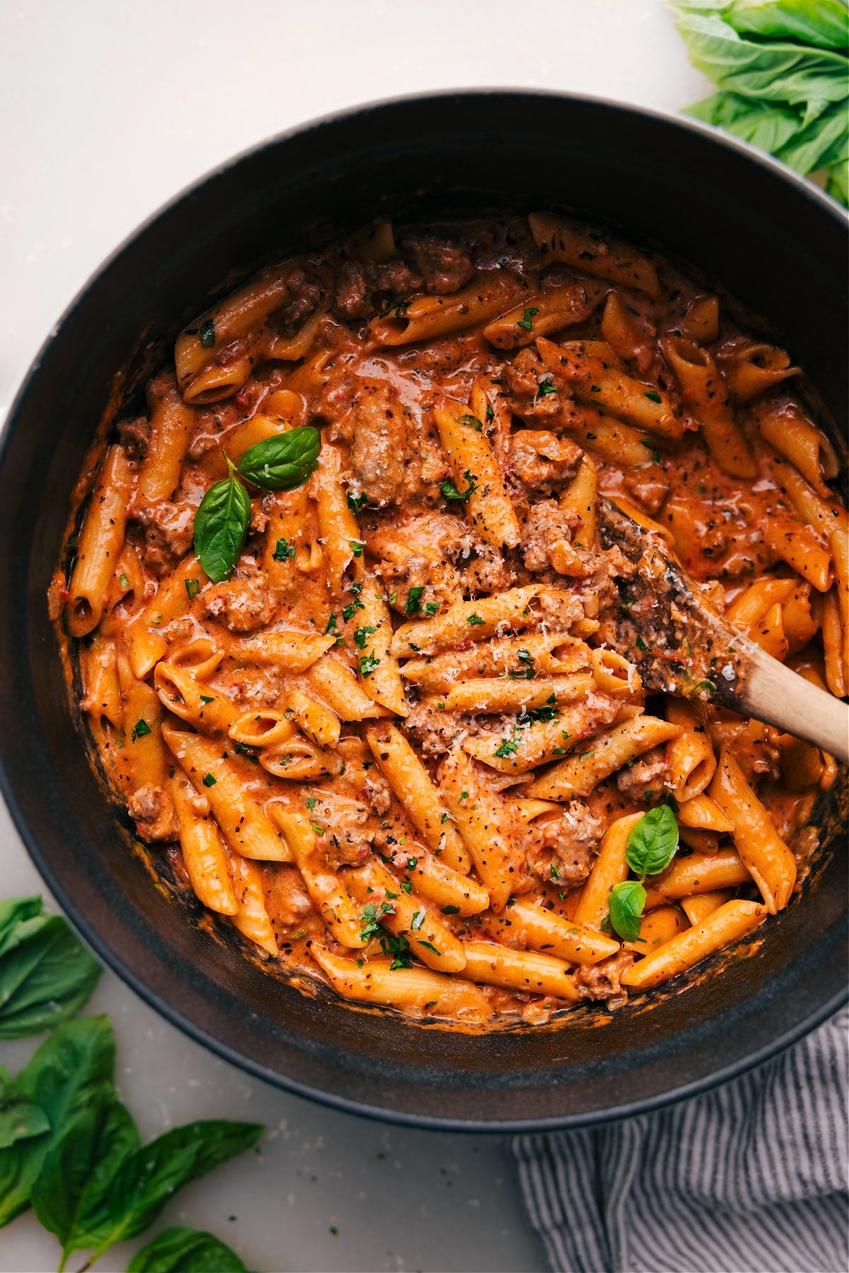 One-Pot Spicy Italian Sausage and Penne Pasta
