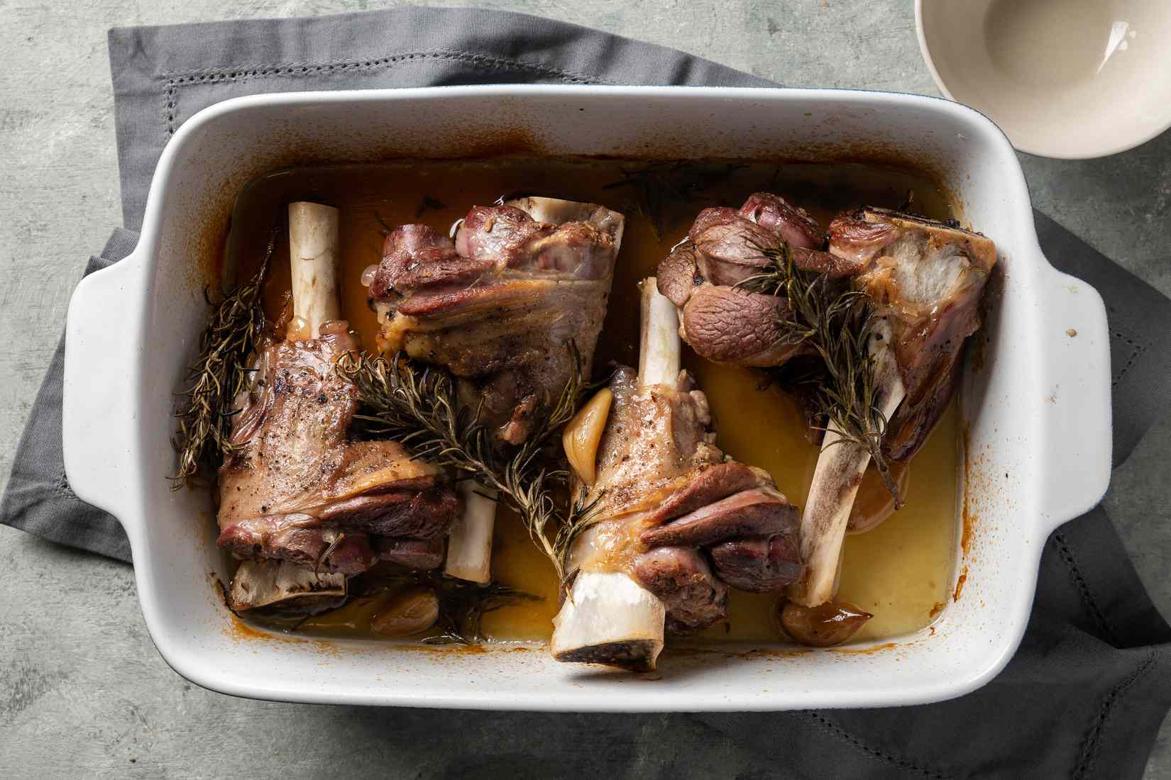 Slow-Roasted Lamb Shanks with Rosemary and Garlic