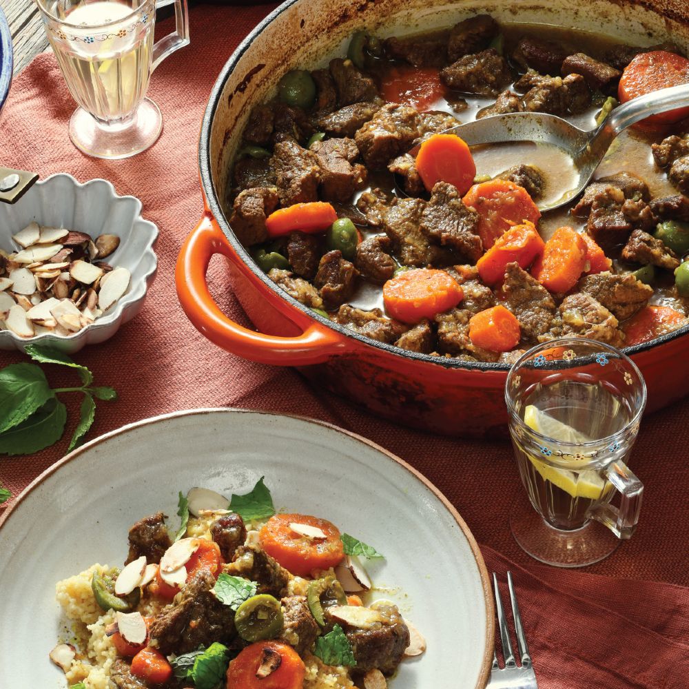 Slow-Simmered Lamb Tagine with Preserved Lemon and Olives