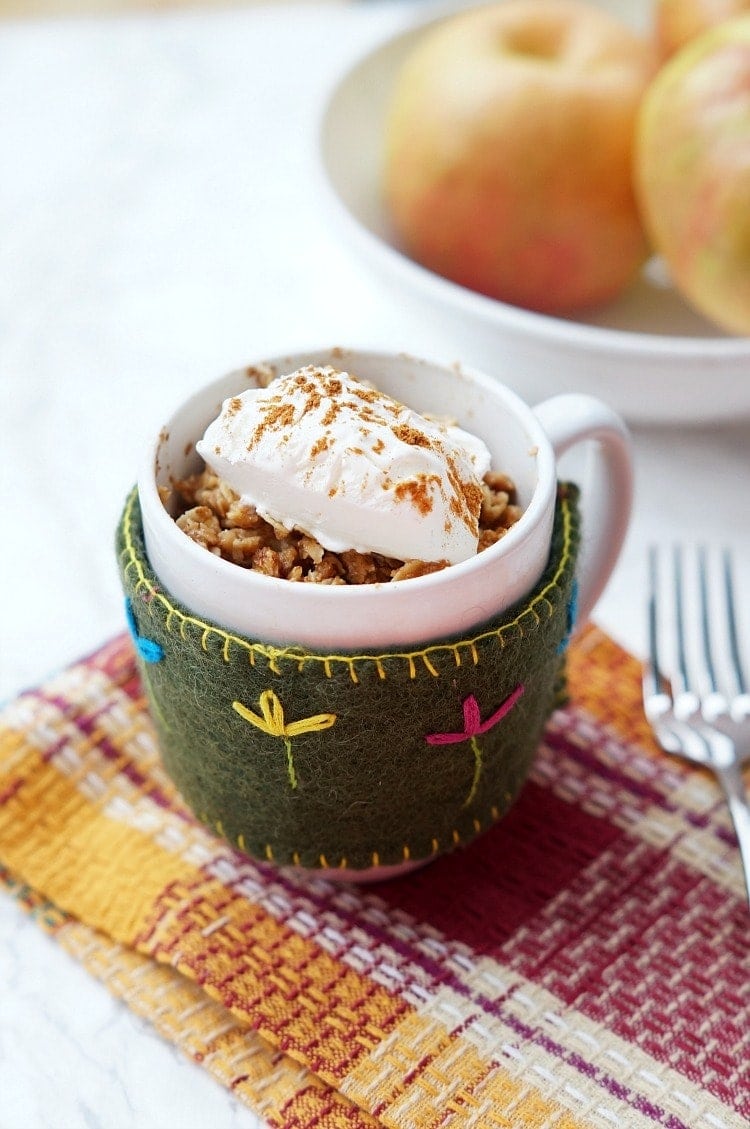 Microwave Mug Apple Cinnamon Crisp